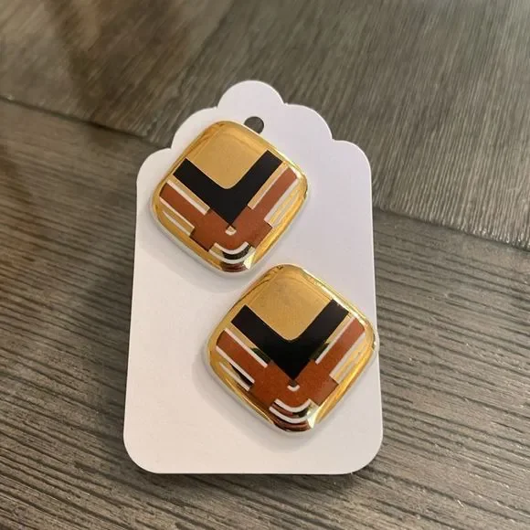 Vintage Avon 1987 “Porcelain Expressions” Diamond Shaped with Brown & Black - Picture 12 of 16